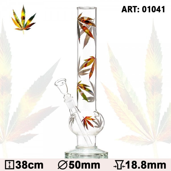 Leaf Bouncer Multi Leaf Glasbong – H:38cm – Ø:50 mm – Sockel:18.8 mm