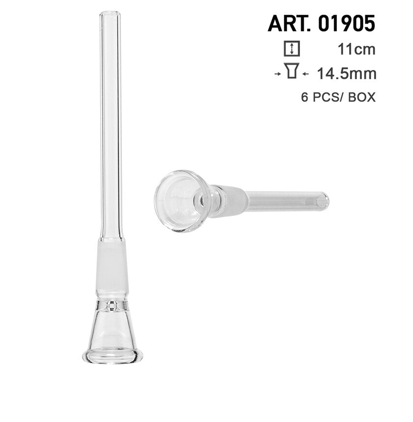 Amsterdam | Glas Chillum - Sockel:14.5mm- kleines Loch- L:11cm