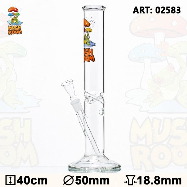 Pilz Mit Frosch Glas Bong – Ø:50 mm – H:40cm – Sockel:18.8 mm
