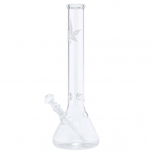 Blatt | Blatt Becherglas Knolle- H:35cm- Ø:40mm - Sockel:14.5mm - WT:4mm (ca.)
