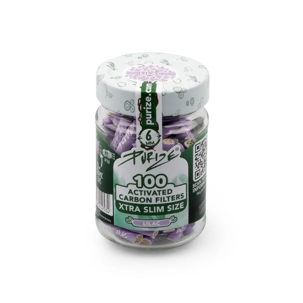 Purize 100 Xtra Slim Size Filters Ø:6mm x 27mm White