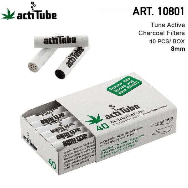 ActiTube – Active Charcoal Filters Package 10×40 pcs 8 mm