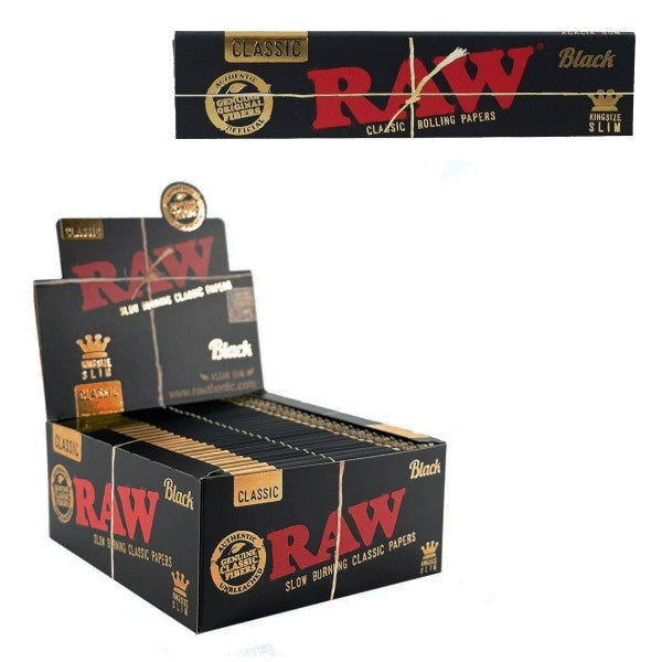 Raw Black King Size Slim PK50