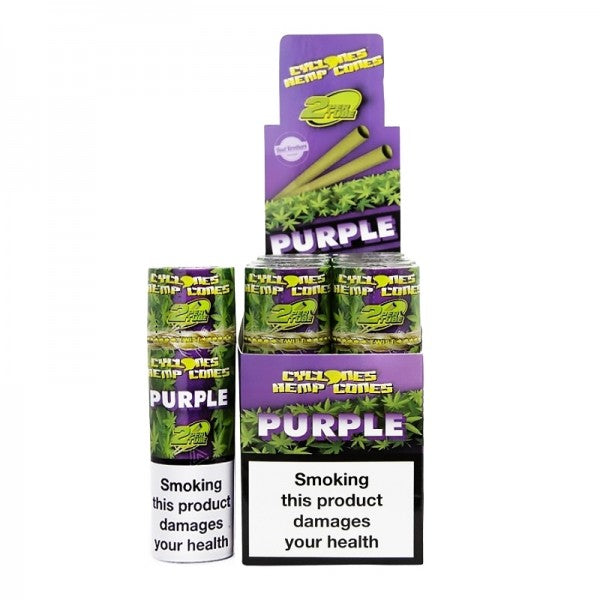 CYCLONE | King Size Purple - Cone (12 x 2)