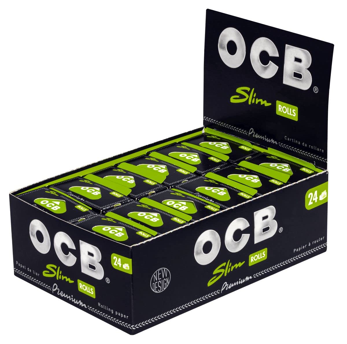 OCB Premium Rolls Slim 24 Rollen – Langes Papier