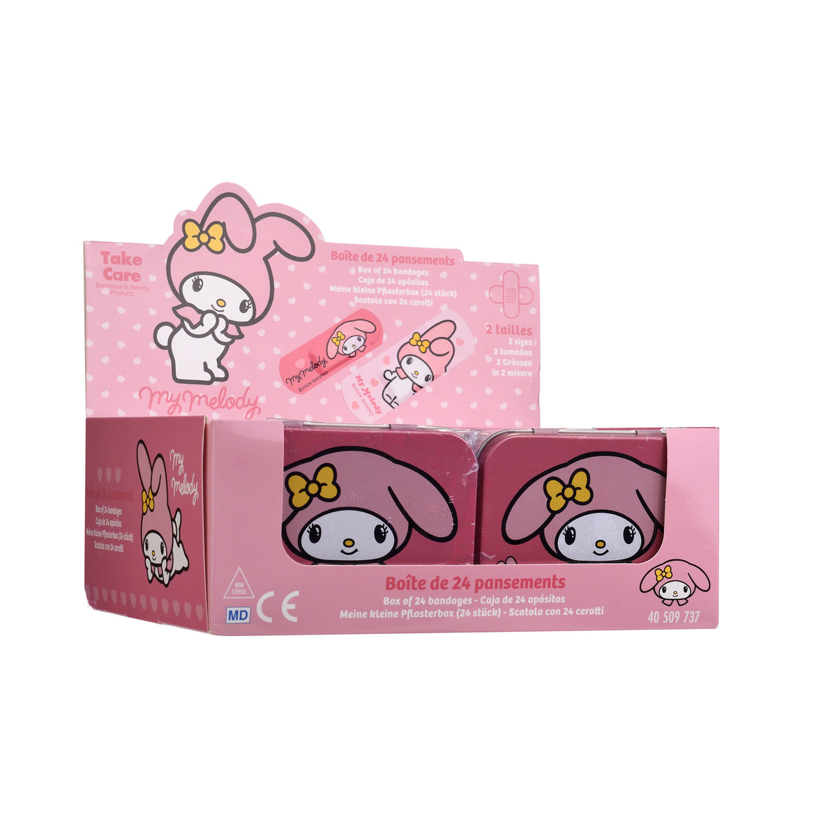 Hello Kitty Melody Bandaids Metal Box