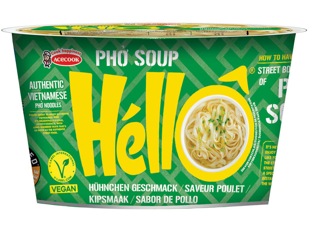 Inst. Reisnudeln Pho Wok Hello Cup Huhn 70g