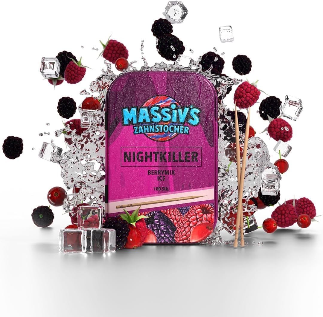 Massiv's Zahnstocher – Nightkiller – Berrymix Ice (10 Stück)