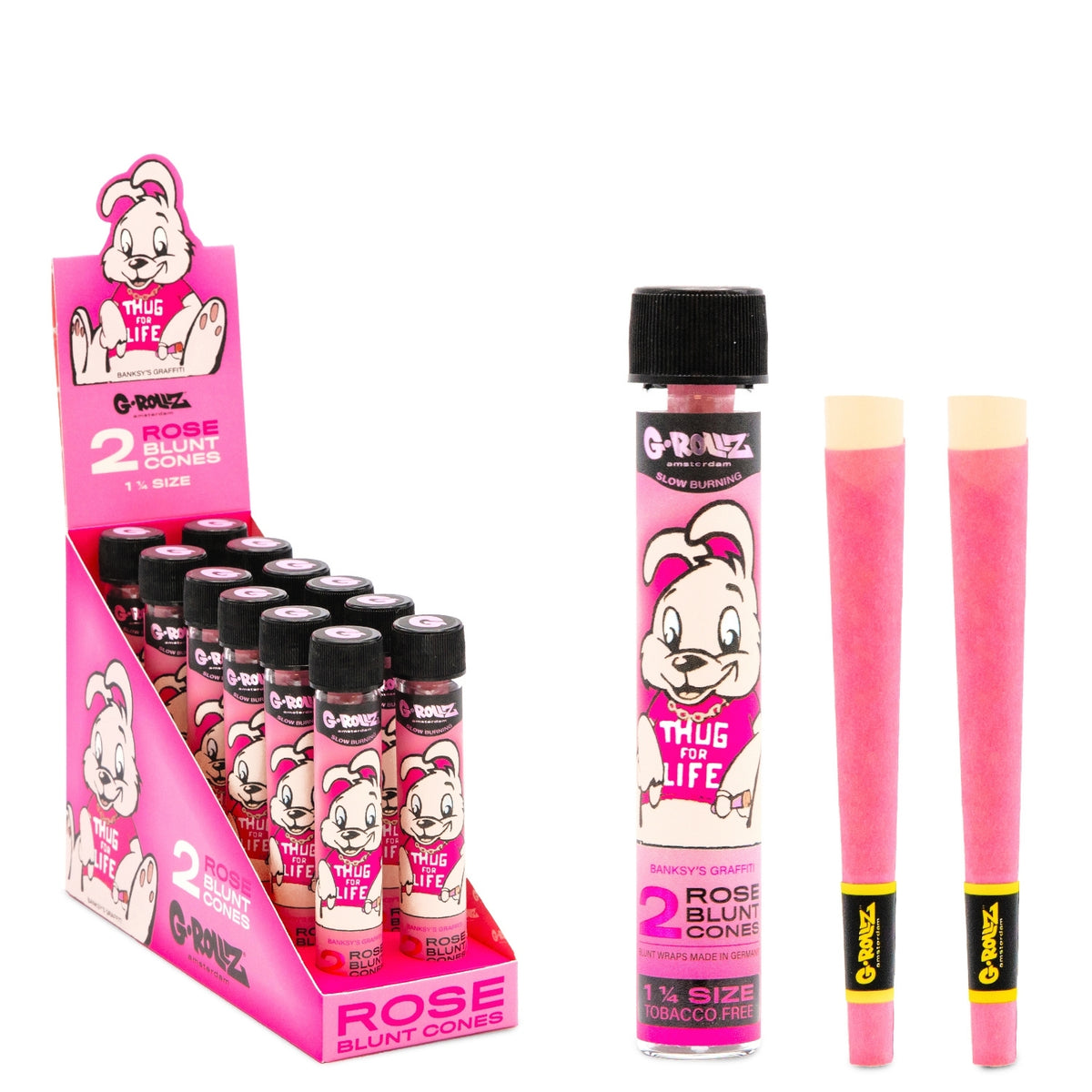 G-Rollz | 1¼ Size 2xCones (12 Pack Display, 24 Cones) - Banksy's Graffiti