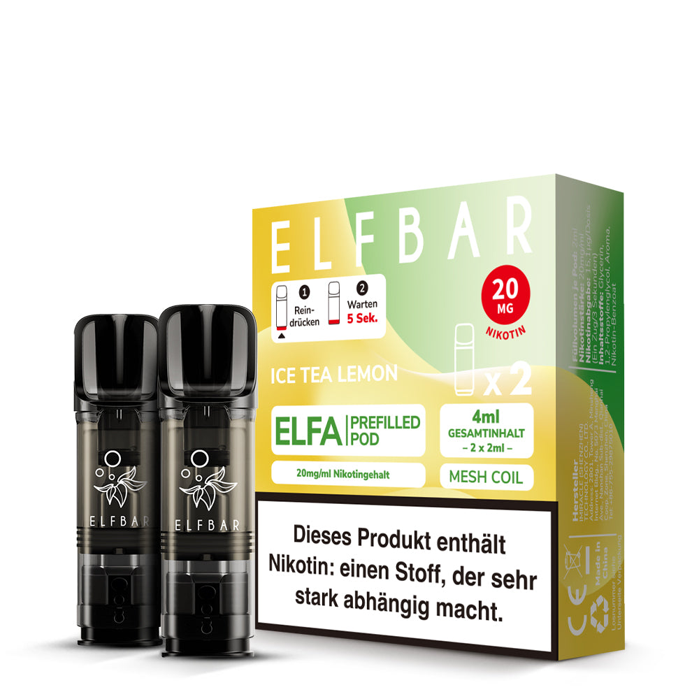ELFBAR ELFA Pods - Ice Tea Lemon - 20mg/ml