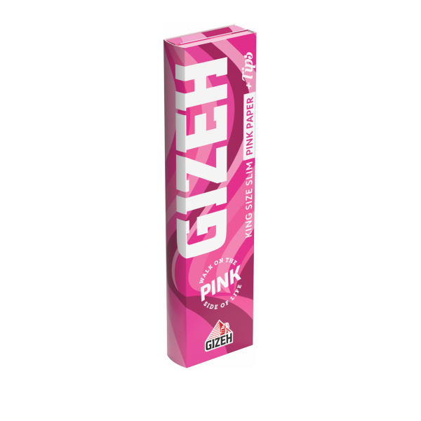 GIZEH ALL PINK King Size Slim + Tips