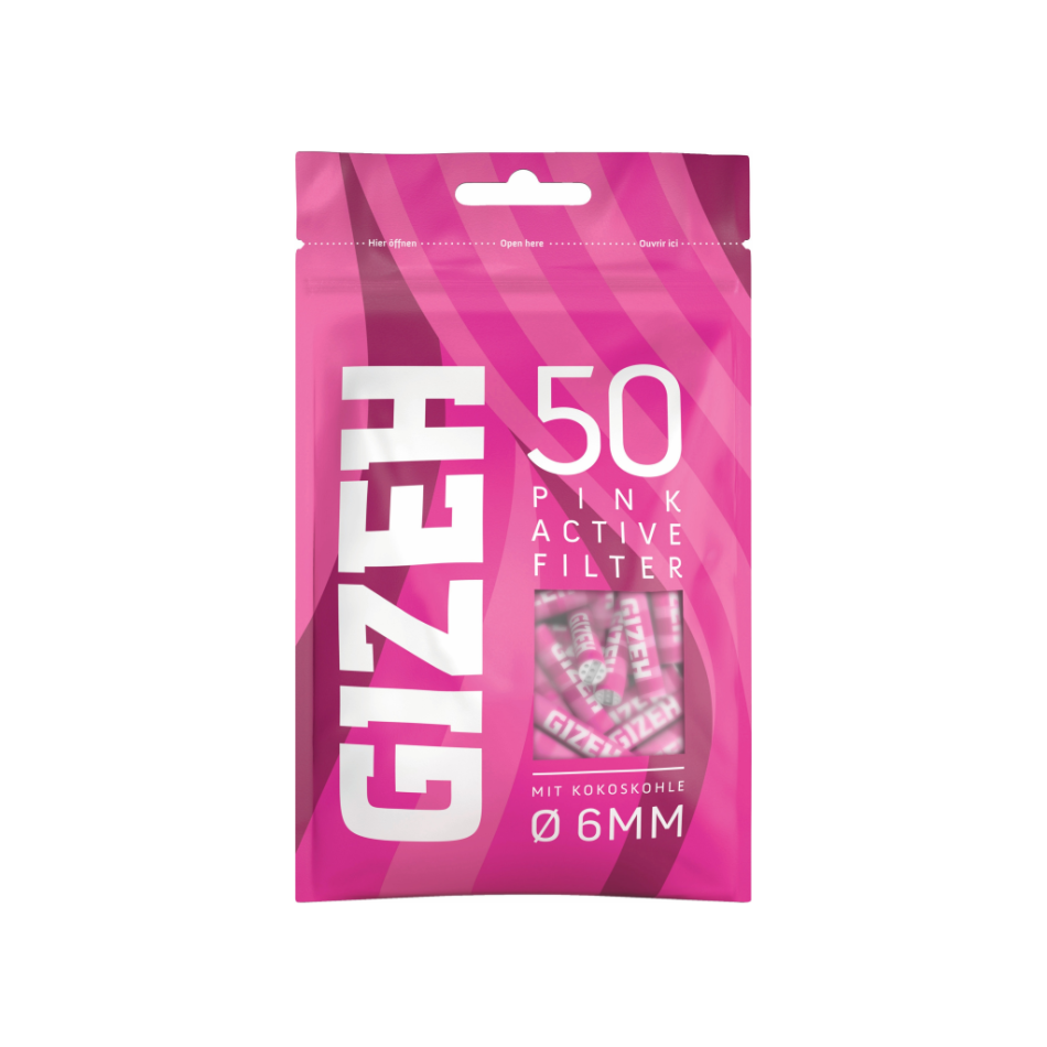 Gizeh Active Filter Pink 6 mm, 50 Stück