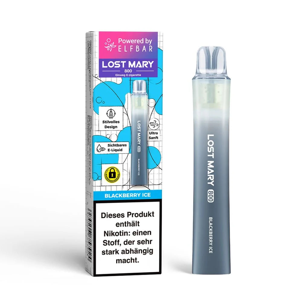 LOST MARY 800 Blackberry Ice 20mg Nikotin Einweg Vape