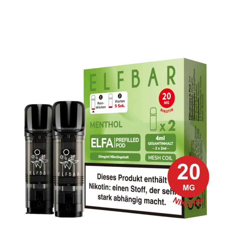 Elfbar ELFA Pods – Menthol – 20 mg/ml
