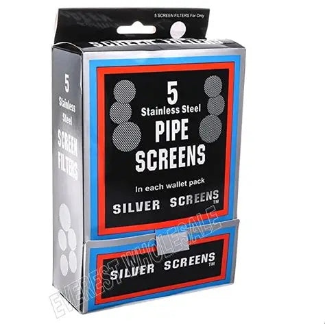 Pfeifensiebe "Pipe Screens" 100 x 5 Stück - Silver