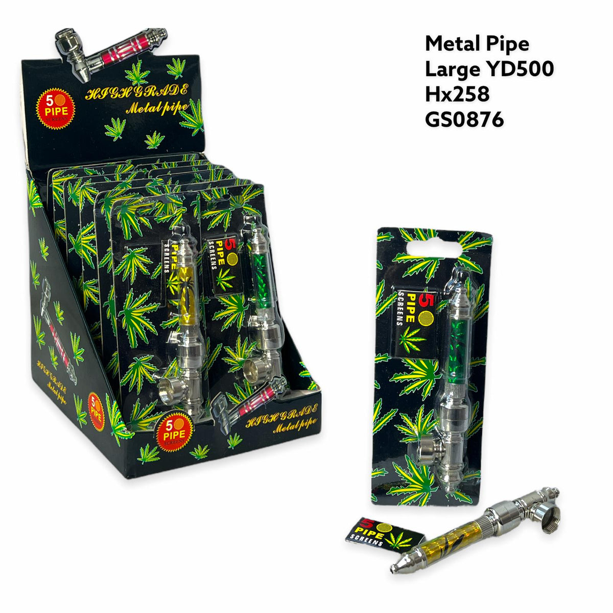 Metall Pipe Large Size 12er Pack