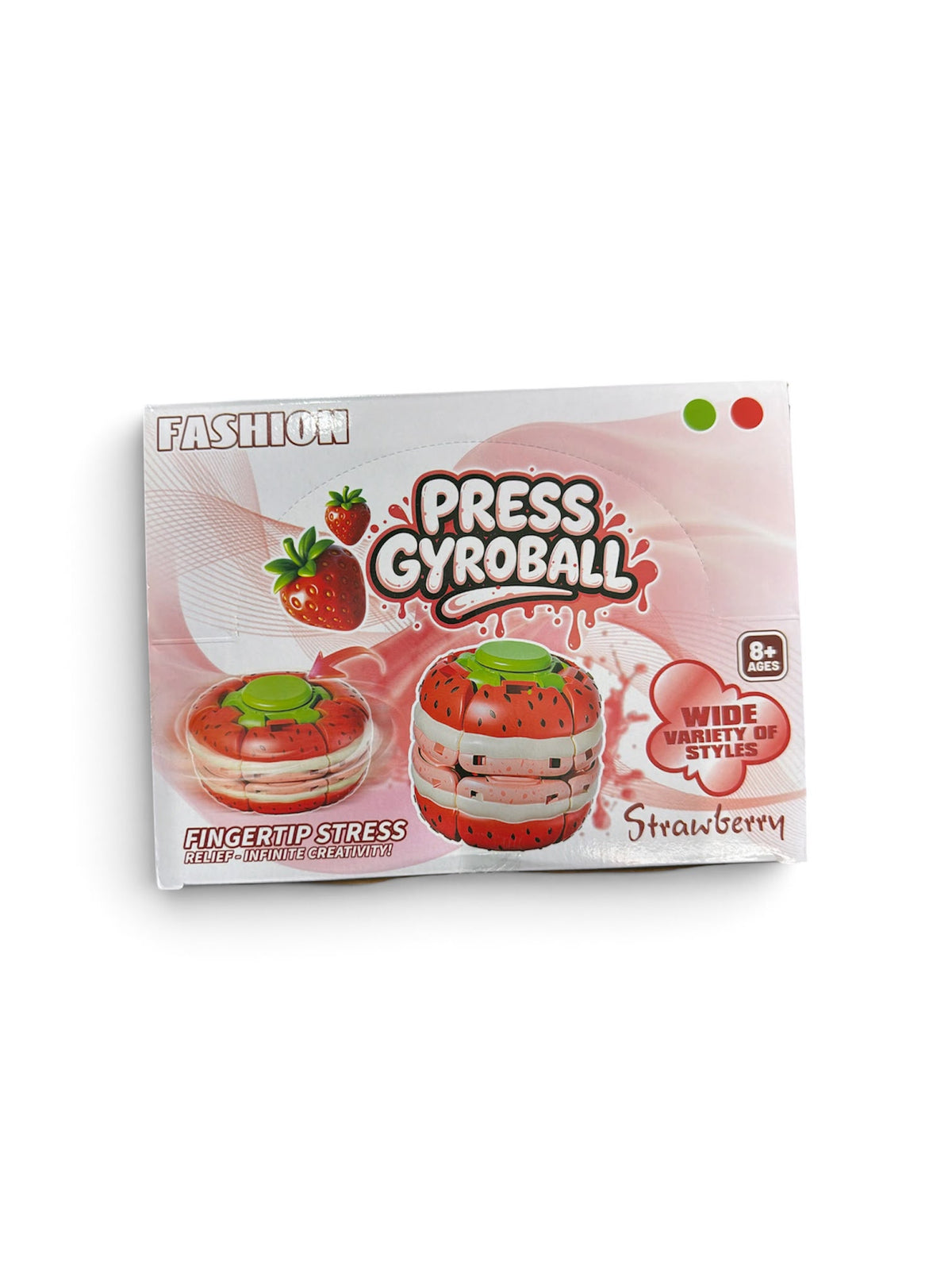 Press Gyroball Fingertip Stress Strawberry 24 Stück