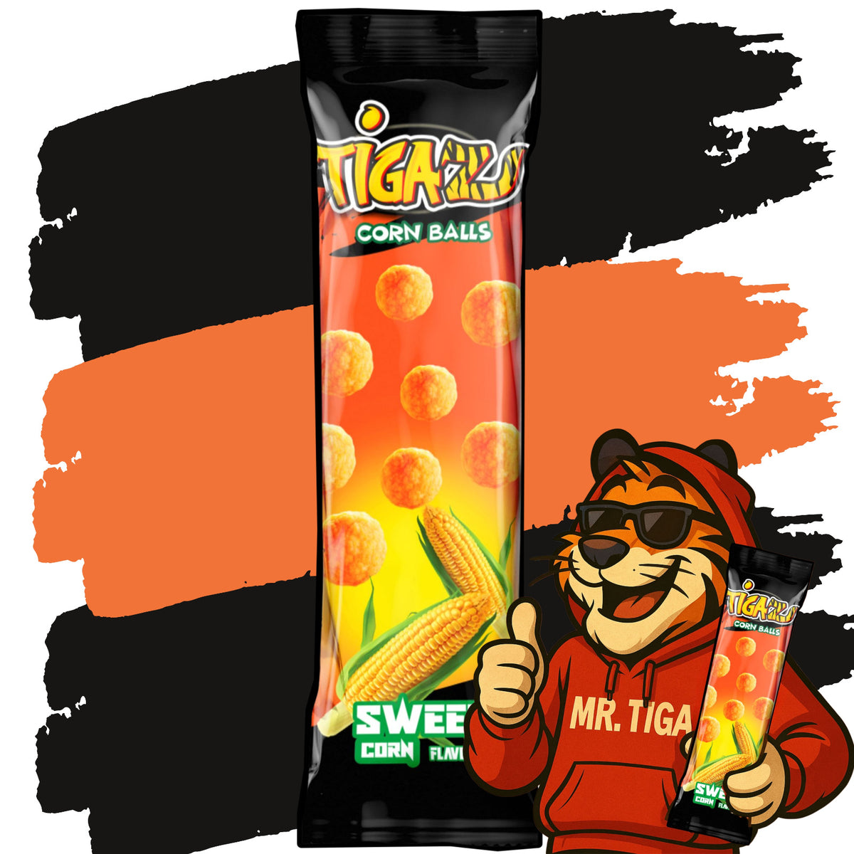 Tigaz Corn Chips 60x20g - Sweet Corn Flavour