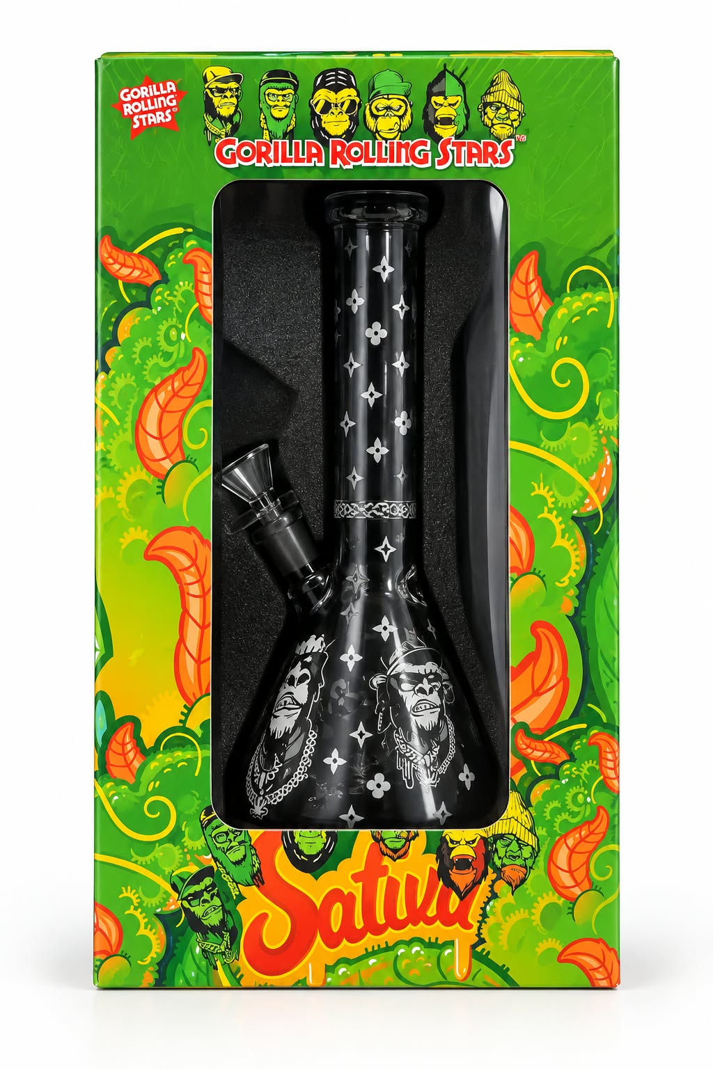 Glass Bong Set - Sativa Gorilla