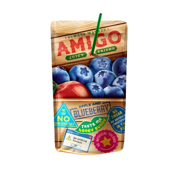 AMIGO Fruit Drink Blaubery 16x200ml