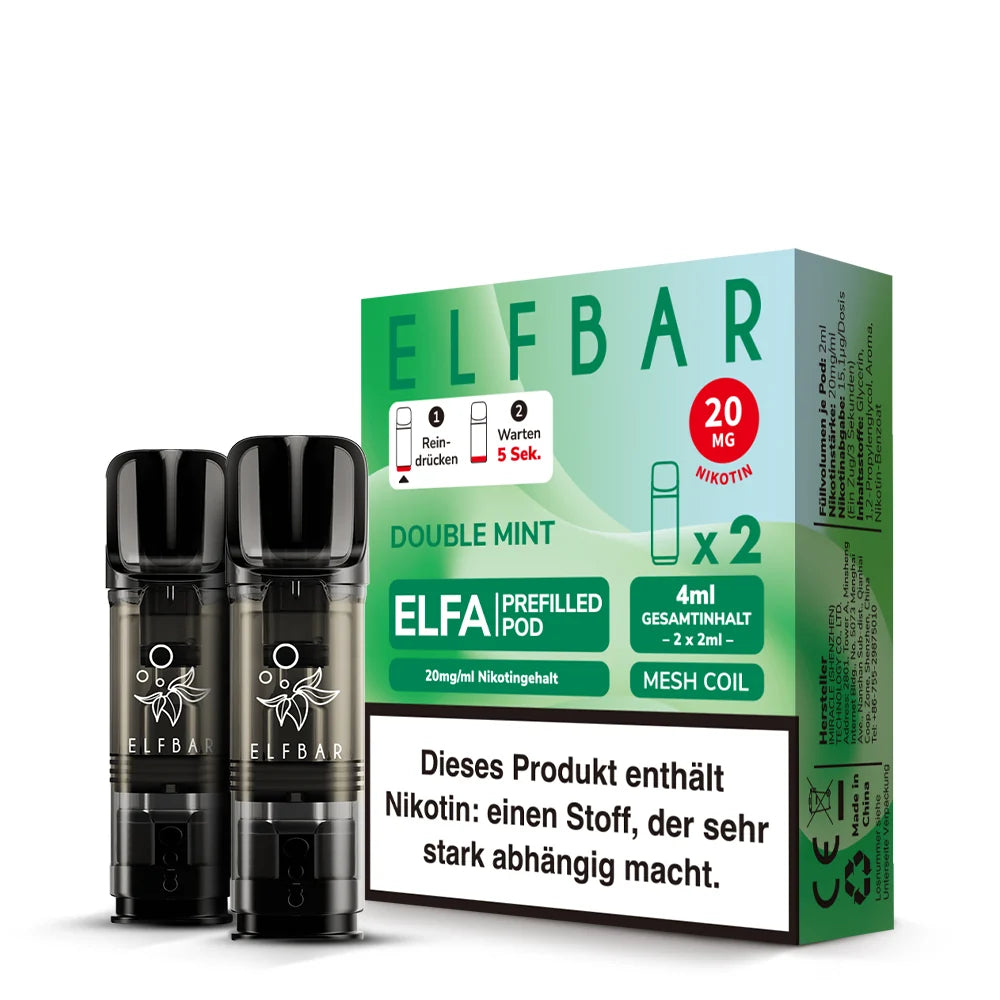 Elfbar ELFA Pods – Double Mint – 20 mg/ml