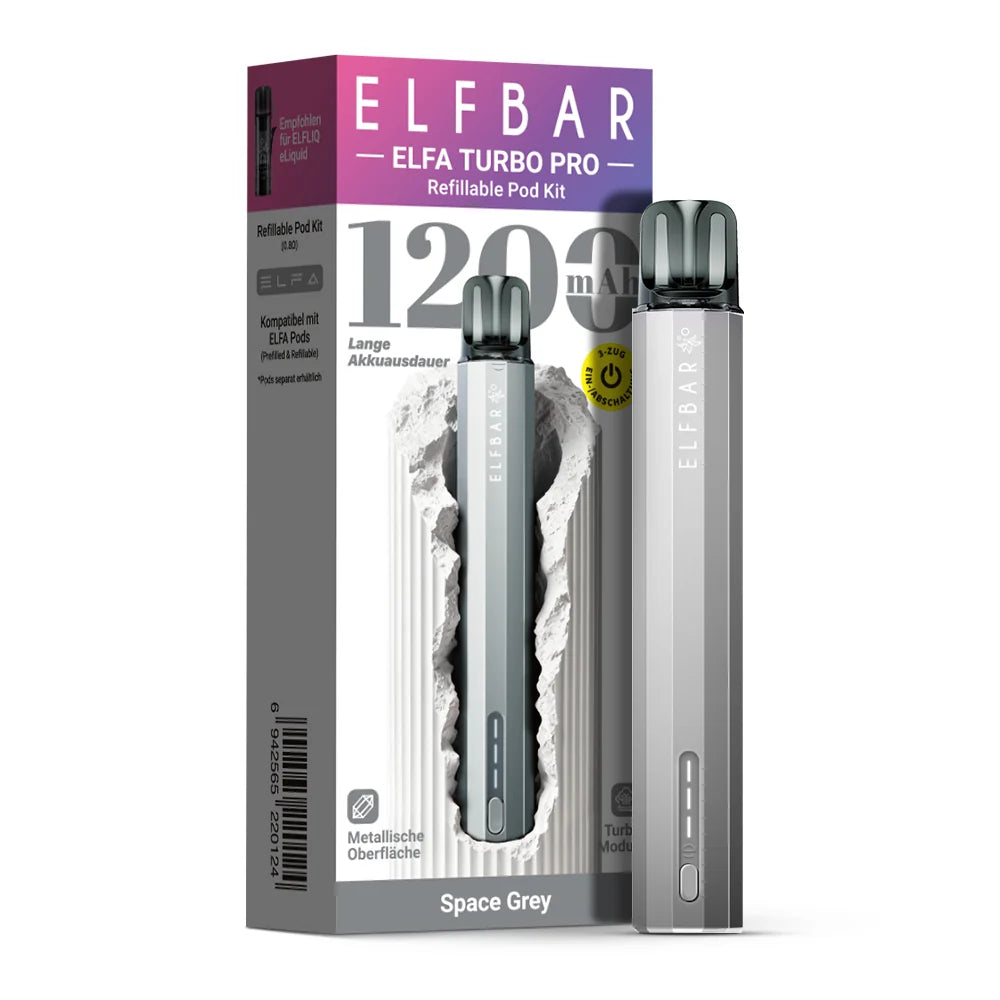 ELFBAR ELFA Turbo Pro Kit 1200mAh Akkuträger - Space Grey
