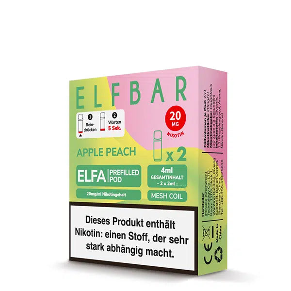 ELFBAR ELFA Pods - Aplle Peach - 20mg/ml