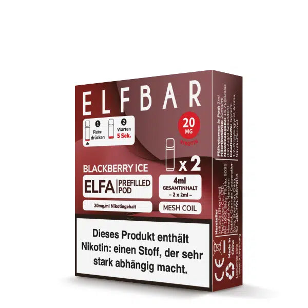 Elfbar ELFA Pods – Blackberry Ice – 20 mg/ml