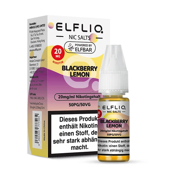 ELFLIQ 10ml - 20mg - Blackberry Lemon