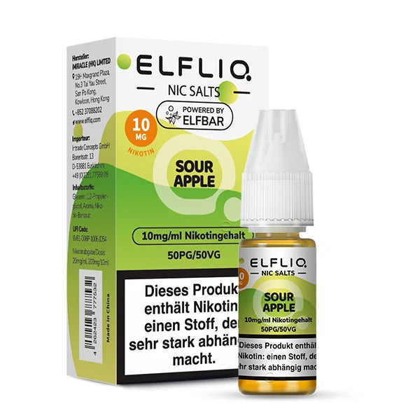 ELFLIQ 10ml - 10mg - Sour Apple