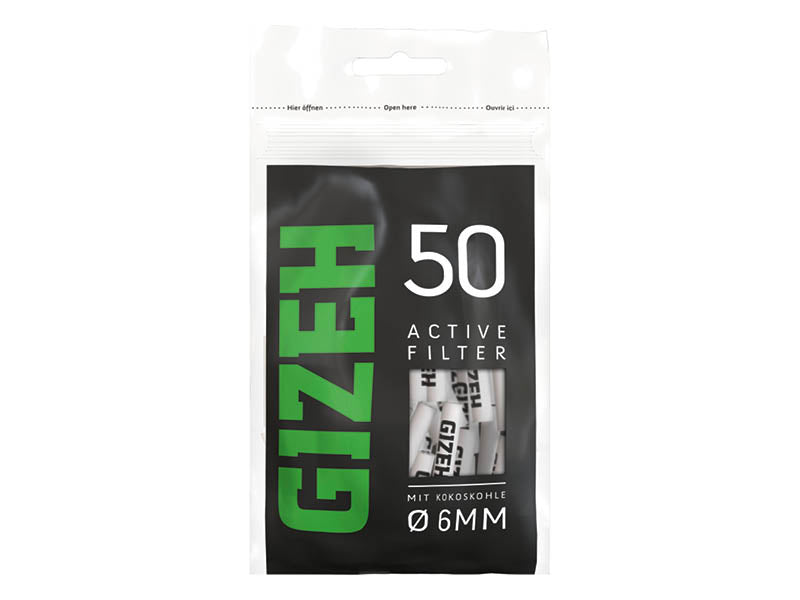 Gizeh Active Filter Black 6 mm, 50 Stück