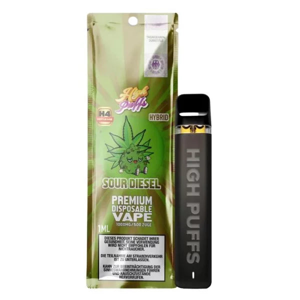 High Puffs H4 Superior Vape – 1 ml, Sour Diesel
