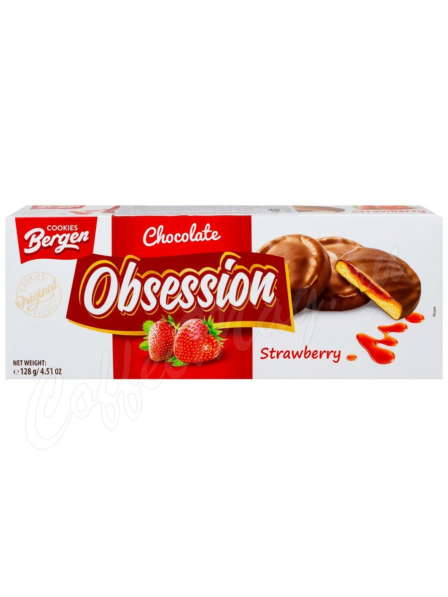 Bergen Cookies Obsession Chocolate Strawberry 128g