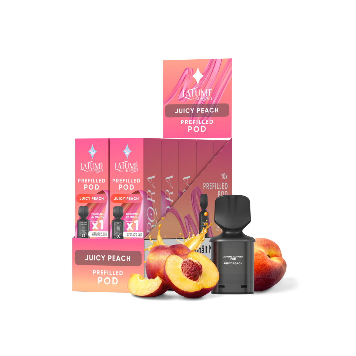 Aurora Pod – Juicy Peach (10 Stück)