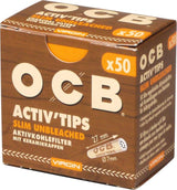 OCB Filter Slim Activ Tips Aktivkohle 7 mm Unbleached (10×50 Stück)