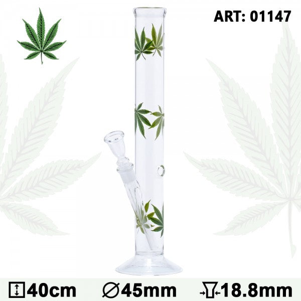 Leaf Multi Leaf Glasbong – H:40cm – Ø:45 mm – Sockel:18.8 mm