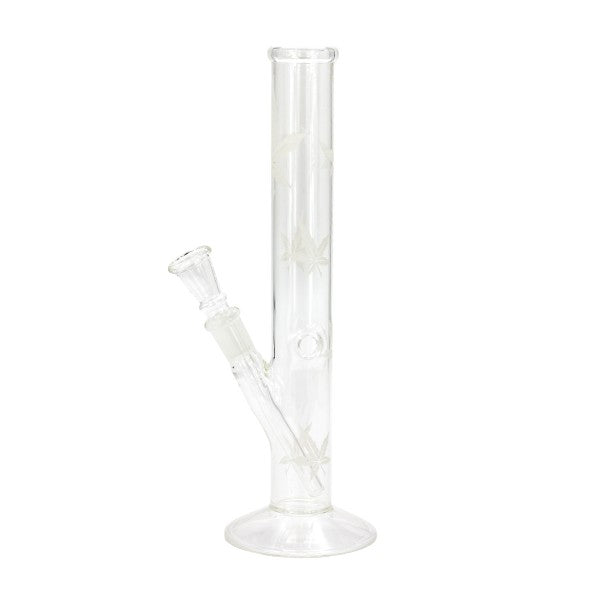 Sand | Blatt Glas Bong - H:26cm - Ø:32mm - Sockel:14.5mm
