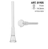 Amsterdam | Glas Chillum - Sockel:14.5mm- kleines Loch- L:11cm