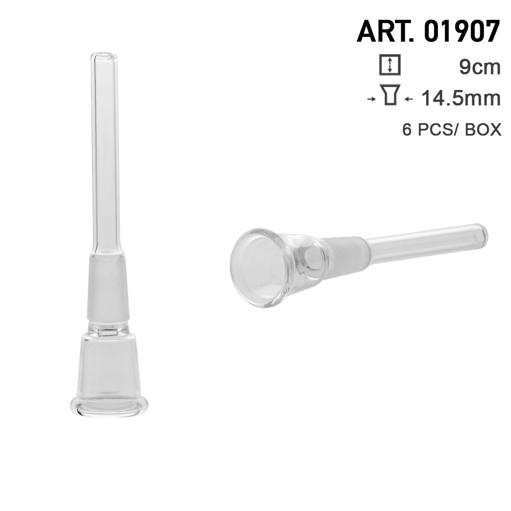 Amsterdam | Glas Chillum - Sockel:14.5mm- kleines Loch - L:9cm