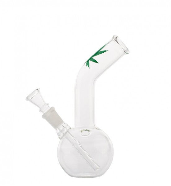 Blatt | Kleines Blatt Bouncer Saxo Glas Bong- H:16cm- Ø:24mm- SG:12mm