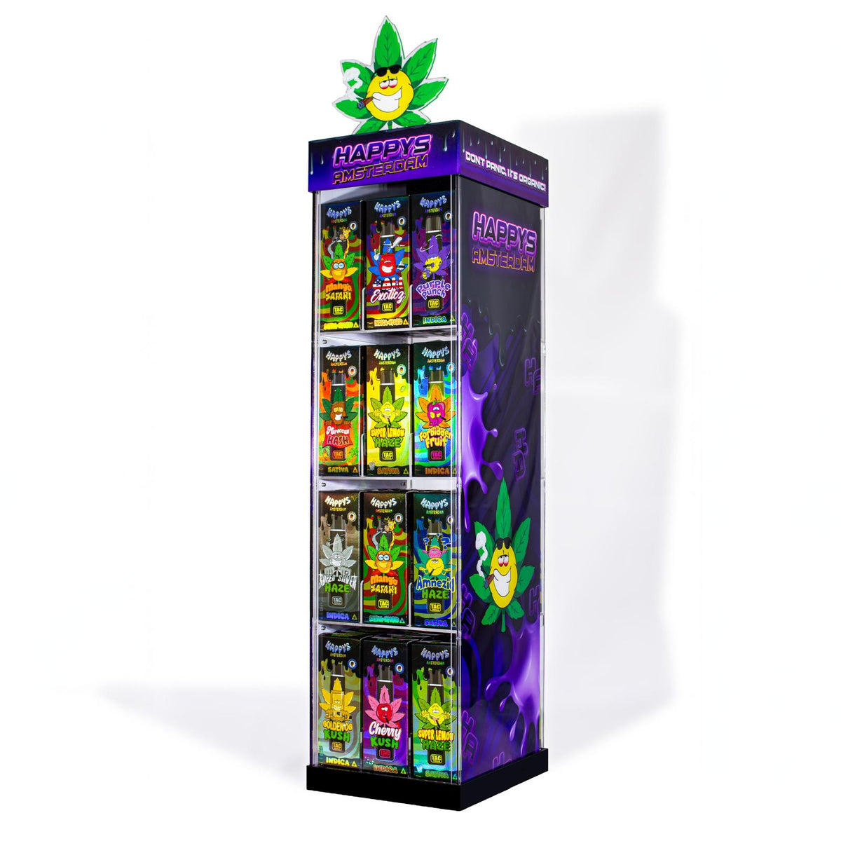 Happys Amsterdam TAC Vape – Leer Display