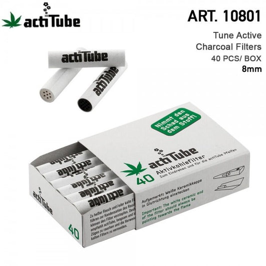 ActiTube | Active Charcoal Filters Package 10x40pcs 8mm