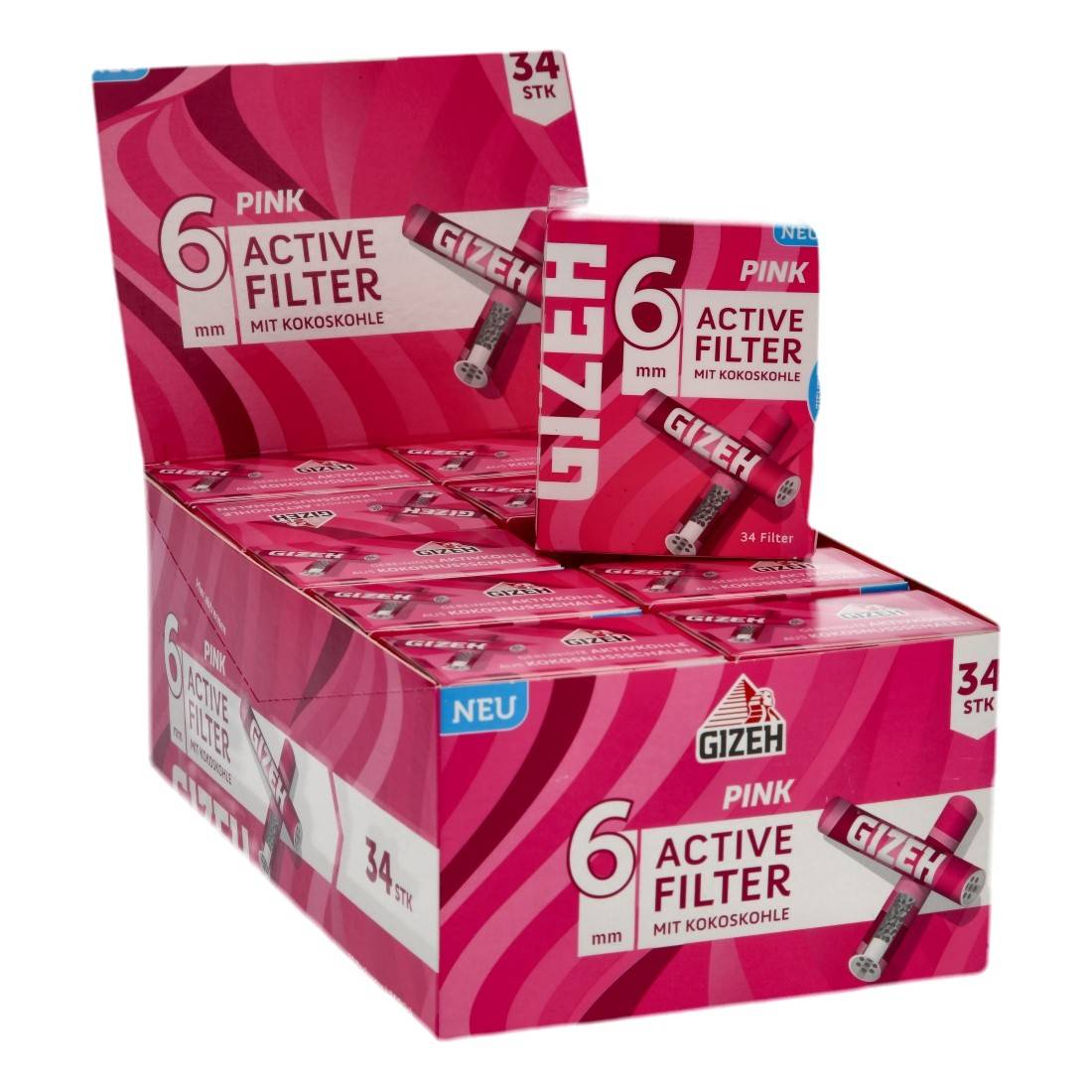 Gizeh Pink Active Filter 6mm   10×34