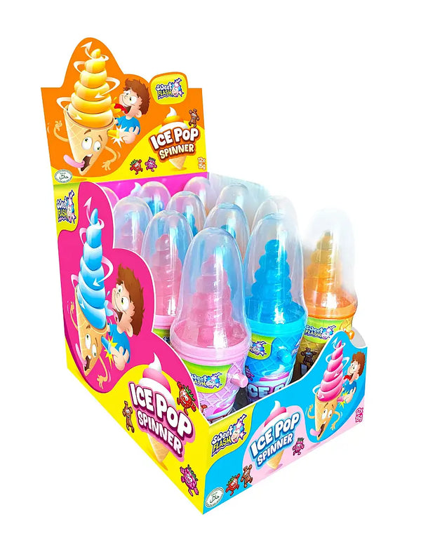 Ice Pop Spinner Display 12 Stück 15 g - (Erdbeer-, Himbeer- & Cola)