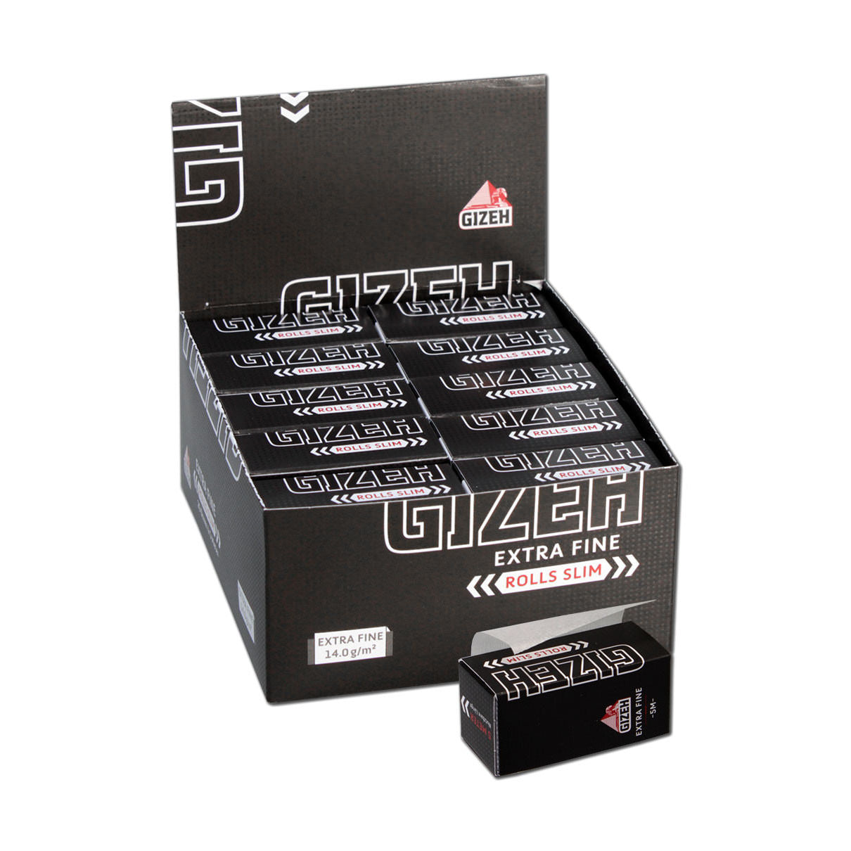 GIZEH BLACK Rolls Slim 20er