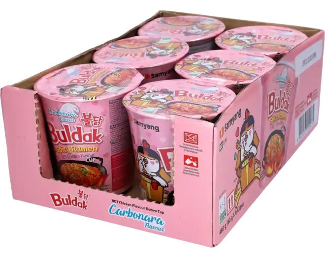 Samyang Buldak Ramen Carbonara Flavor Cup 6x80g
