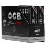 OCB Black Premium Slim + Filter Tips Zigarettenpapier 32×32 Blatt + Tips