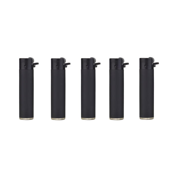 Refill Round Flint Lighter PK-25 - Black Rubber