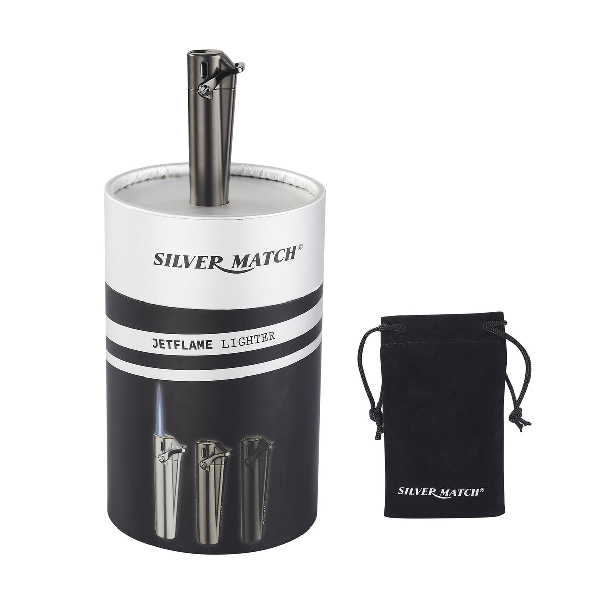 Silver Match Cardiff Jet Flame Lighter