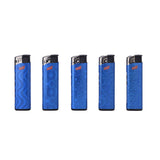 Refillable Electro Feuerzeuge 50er Display - Fix Flame Shiny Blau